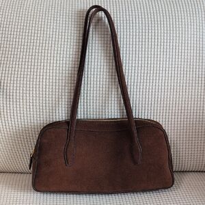 Madewell Dark Brown Suede Shoulder Bag